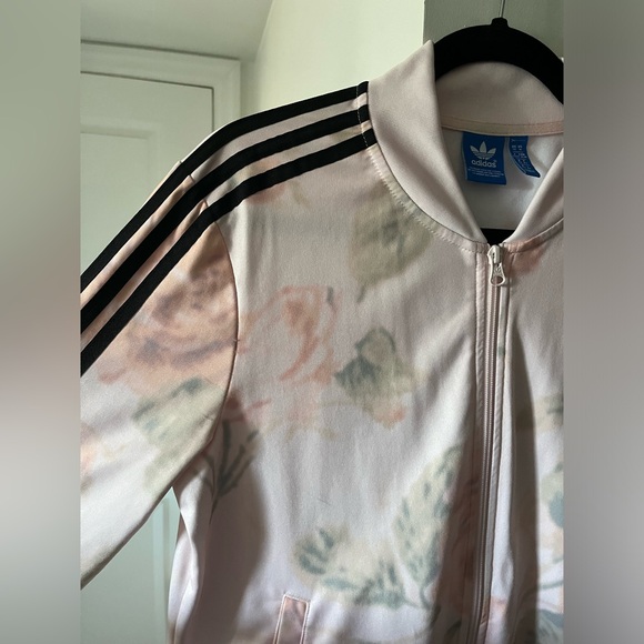 Adidas | Pastel Pink Rose Track Jacket | Size Medium - Picture 4 of 8